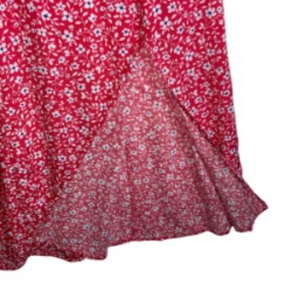 MI AMI FOR FRANCESCA'S FLORAL MIDI DRESS-SLIT FRONT RED, WHITE, BLUE SIZE M NWT - Picture 6 of 9